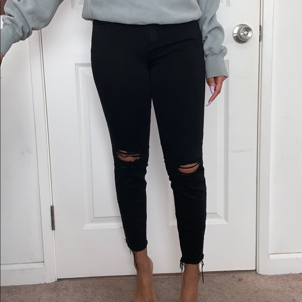 Paige Verdugo Crop in Slate Black Dest.